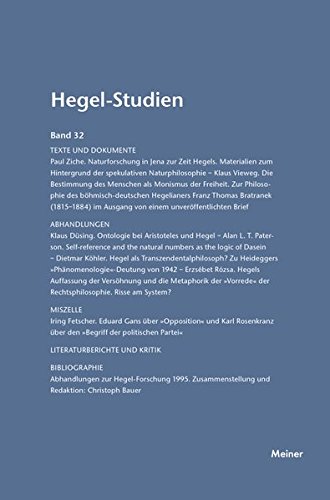 Hegel-Studien Band 32 (1997) (german Edition) [Paperback]