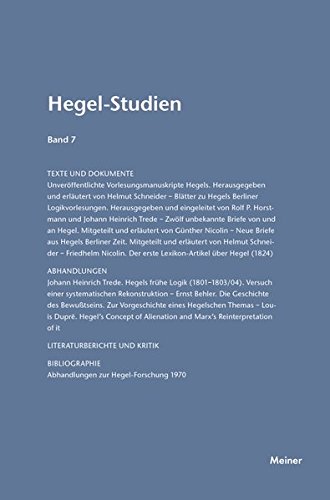 Hegel-Studien Band 7 (1972) (german Edition) [Paperback]