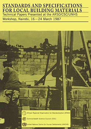 Standards and Specifications for Local Building Materials Report of the ARSO/CS [Paperback]