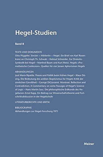 Hegel-Studien Band 8 (1973) (german Edition) [Paperback]