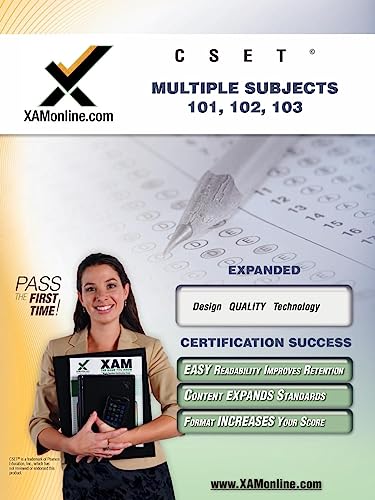 CSET MSAT Multiple Subjects 101, 102, 103 Teacher Certification Test Prep Study  [Paperback]