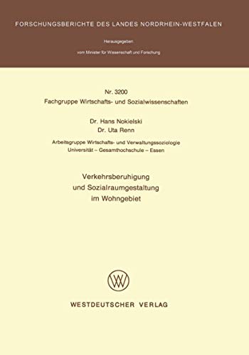 Verkehrsberuhigung und Sozialraumgestaltung im Wohngebiet [Paperback]