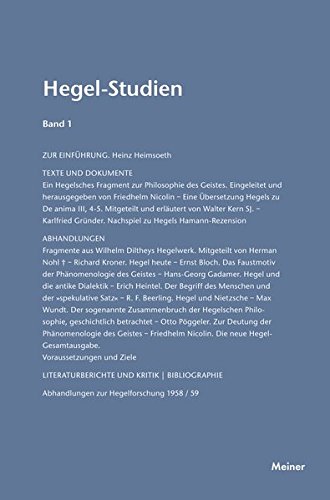 Hegel-Studien. Band 1 (1961) (german Edition) [Paperback]