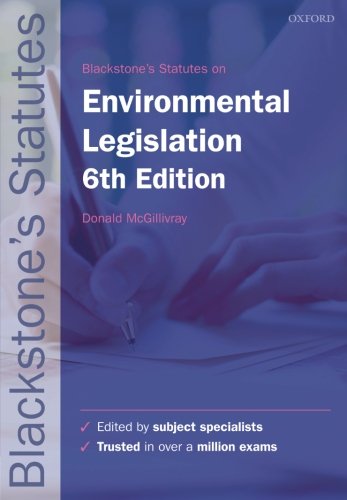 Blackstone's Environmental Legislation [Paperback]