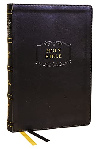 KJV, Center-Column Reference Bible with Apocrypha, Leathersoft, Black, 73,000 Cr [Leather / fine bindi]