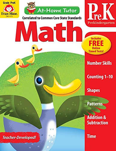 At-Home Tutor: Math, Grade Pre-K [Paperback]