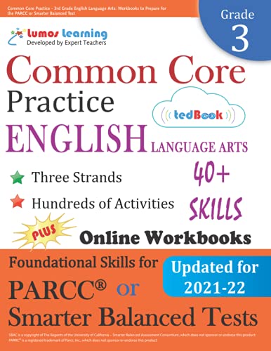 Common Core Practice - 3rd Grade English Language Arts Workbooks To Prepare For [Paperback]