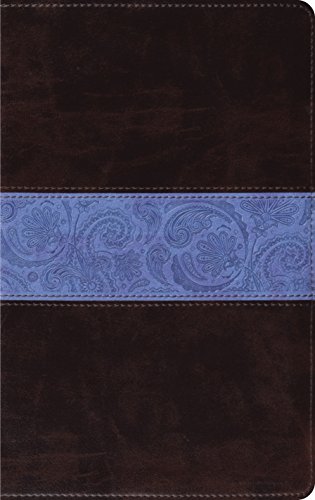 Esv Thinline Bible (trutone, Chocolate/blue, Paisley Band) [Imitation Leather]