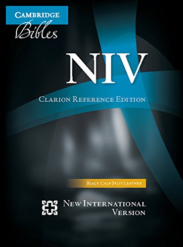 NIV Clarion Reference Bible, Black Calf Split Leather, NI484:X [Leather / fine bindi]