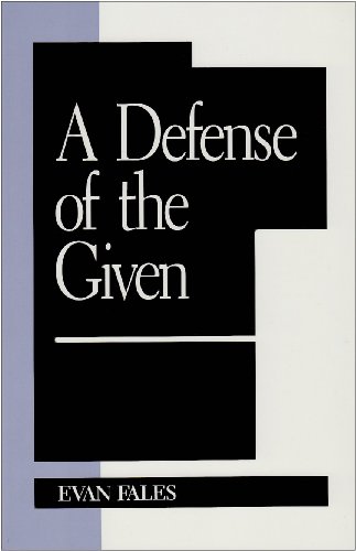 A Defense of the Given [Paperback]