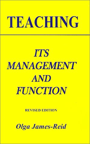 Teaching Its Management And Function [Paperback]