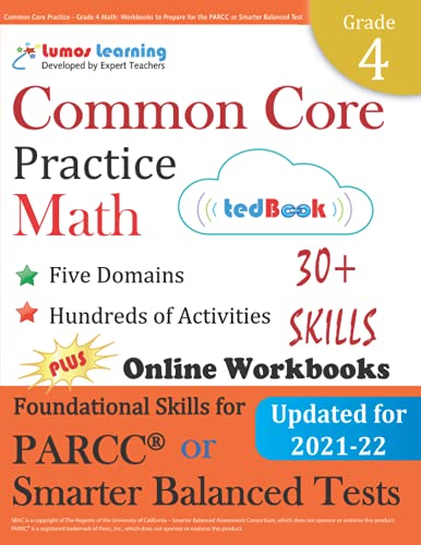 Common Core Practice - Grade 4 Math Workbooks To Prepare For The Parcc Or Smart [Paperback]