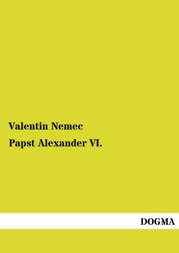 Papst Alexander Vi [Paperback]