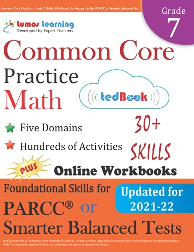 Common Core Practice - Grade 7 Math Workbooks To Prepare For The Parcc Or Smart [Paperback]