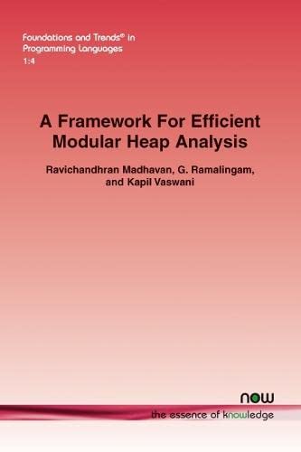 A Frameork For Efficient Modular Heap Analysis (foundations And Trends(r) In Pr [Paperback]