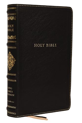 KJV, Personal Size Reference Bible, Sovereign Collection, Genuine Leather, Black [Leather / fine bindi]