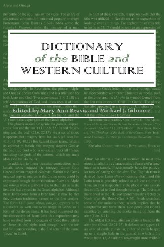 Dictionary Of The Bible And Western Culture [Hardcover]