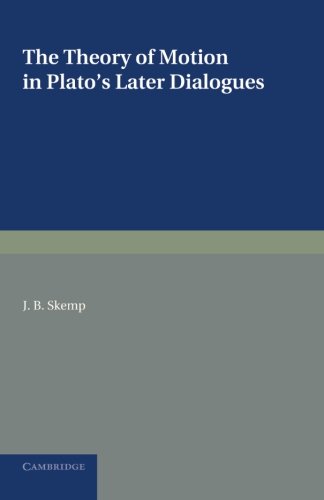 The Theory of Motion in Plato's Later Dialogues [Paperback]