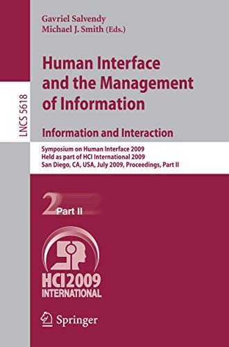 Human Interface and the Management of Information. Information and Interaction  [Paperback]