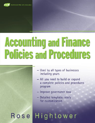 Accounting and Finance Policies and Procedures, (ith URL) [Paperback]