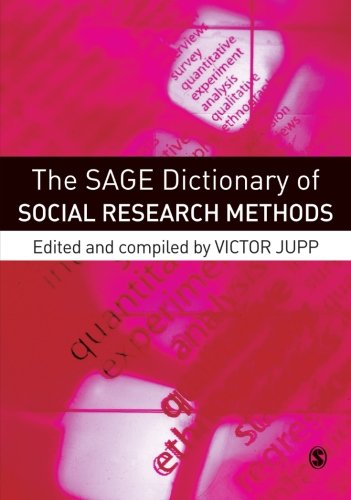 The SAGE Dictionary of Social Research Methods [Paperback]