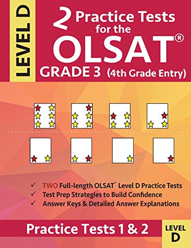 2 Practice Tests for the OLSAT Grade 3 (4th Grade Entry) Level D  Gifted and Ta [Paperback]