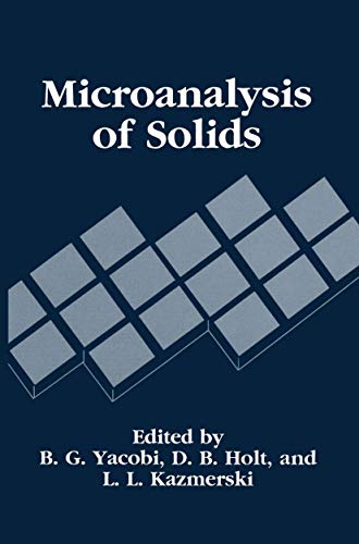 Microanalysis of Solids [Hardcover]