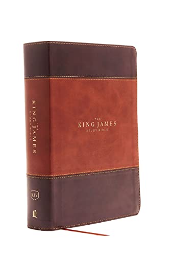 KJV, The King James Study Bible, Leathersoft, Bron, Thumb Indexed, Red Letter,  [Leather / fine bindi]