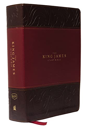 KJV, The King James Study Bible, Leathersoft, Burgundy, Thumb Indexed, Red Lette [Leather / fine bindi]