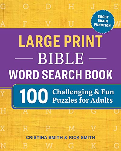 Large Print Bible Word Search Book: 100 Challenging and Fun Puzzles for Adults [Paperback]