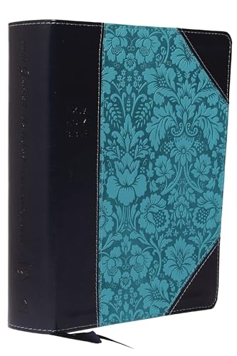 NKJV, Journal the Word Reference Bible, Leathersoft, Blue, Red Letter, Comfort P [Leather / fine bindi]