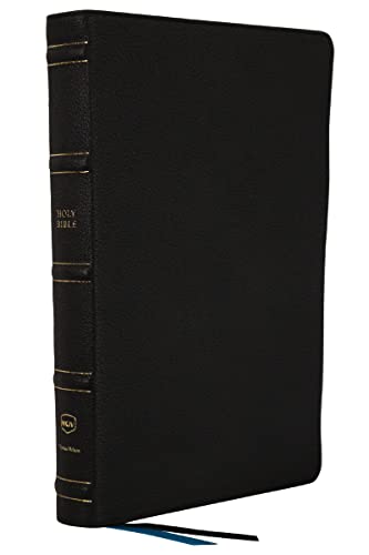 NKJV, Large Print Thinline Reference Bible, Blue Letter, Maclaren Series, Genuin [Leather / fine bindi]