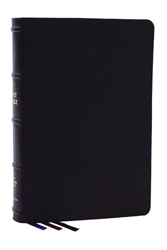 NKJV, Large Print Thinline Reference Bible, Blue Letter, Maclaren Series, Genuin [Leather / fine bindi]