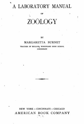 A Laboratory Manual Of Zology [Paperback]