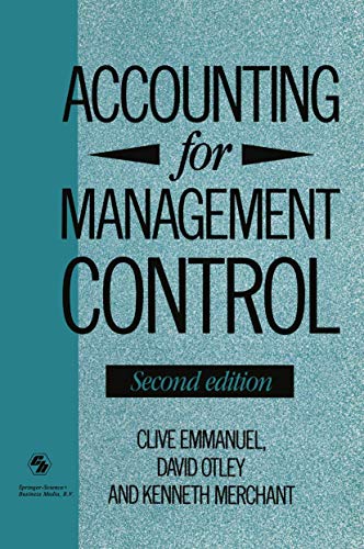 Accounting for Management Control [Paperback]