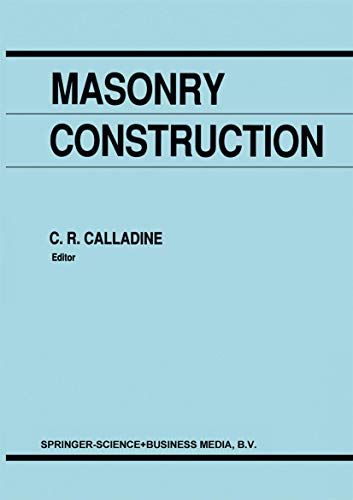 Masonry Construction Structural Mechanics and Other Aspects [Hardcover]