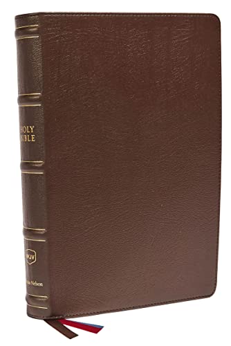 NKJV, Large Print Verse-by-Verse Reference Bible, Maclaren Series, Genuine Leath [Leather / fine bindi]