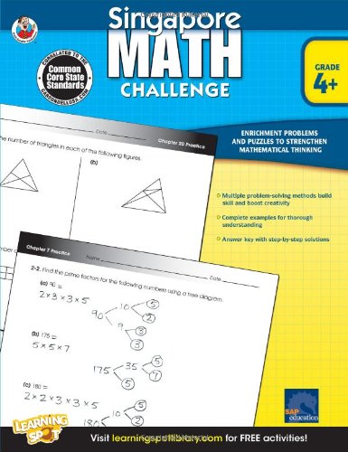 Singapore Math Challenge, Grades 4 - 6 [Paperback]