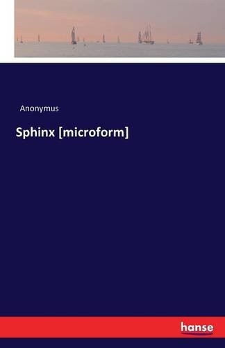 Sphinx [microform] (german Edition) [Paperback]