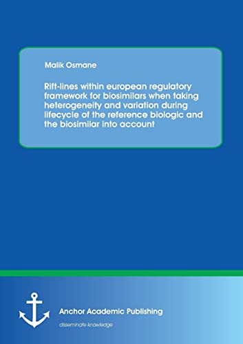 Rift-Lines Within European Regulatory Frameork For Biosimilars When Taking Hete [Paperback]