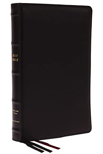 KJV, Thinline Bible, Large Print, Premium Goatskin Leather, Black, Premier Colle [Leather / fine bindi]