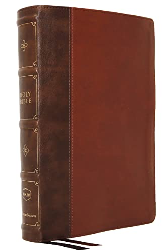 NKJV, Large Print Verse-by-Verse Reference Bible, Maclaren Series, Leathersoft,  [Leather / fine bindi]