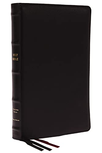 KJV, Thinline Bible, Large Print, Premium Goatskin Leather, Black, Premier Colle [Leather / fine bindi]