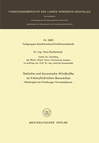 Statische und dynamische Windkrfte an kreiszylindrischen Bauwerken: Messungen a [Paperback]