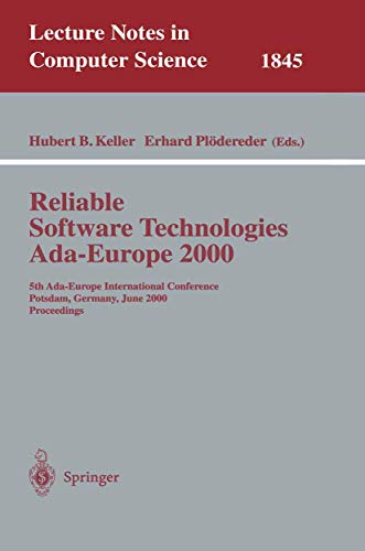 Reliable Software Technologies Ada-Europe 2000: 5th Ada-Europe International Con [Paperback]