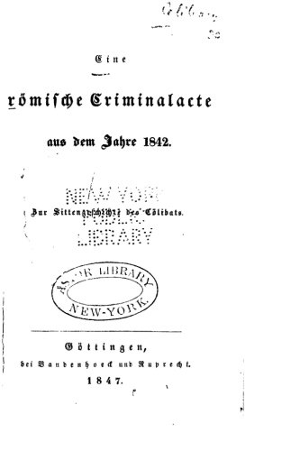 Eine Rmische Criminalacte Aus Dem Jahre 1842 (german Edition) [Paperback]