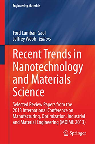 Recent Trends in Nanotechnology and Materials Science: Selected Review Papers fr [Hardcover]