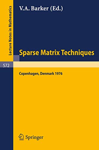 Sparse Matrix Techniques Copenhagen 1976 [Paperback]