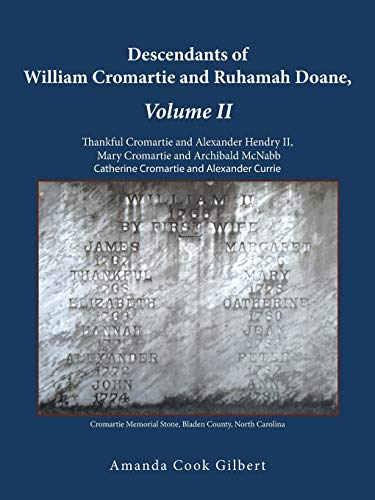 Descendants of William Cromartie and Ruhamah Doane  Thankful Cromartie and Alex [Paperback]