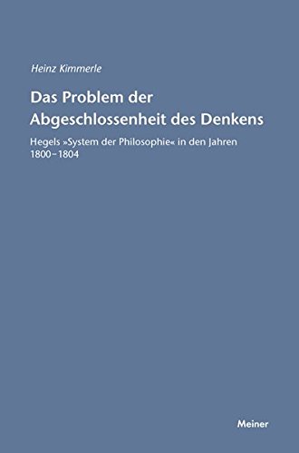 Das Problem Der Abgeschlossenheit Des Denkens (german Edition) [Paperback]